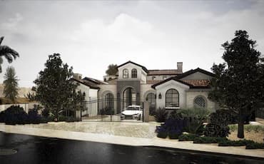 Nestled atop the Aviara Neighborhood of Carlsbad California, this single story 5,500 SF luxury residence has an imposing entry tower overlooking the two wings of the home