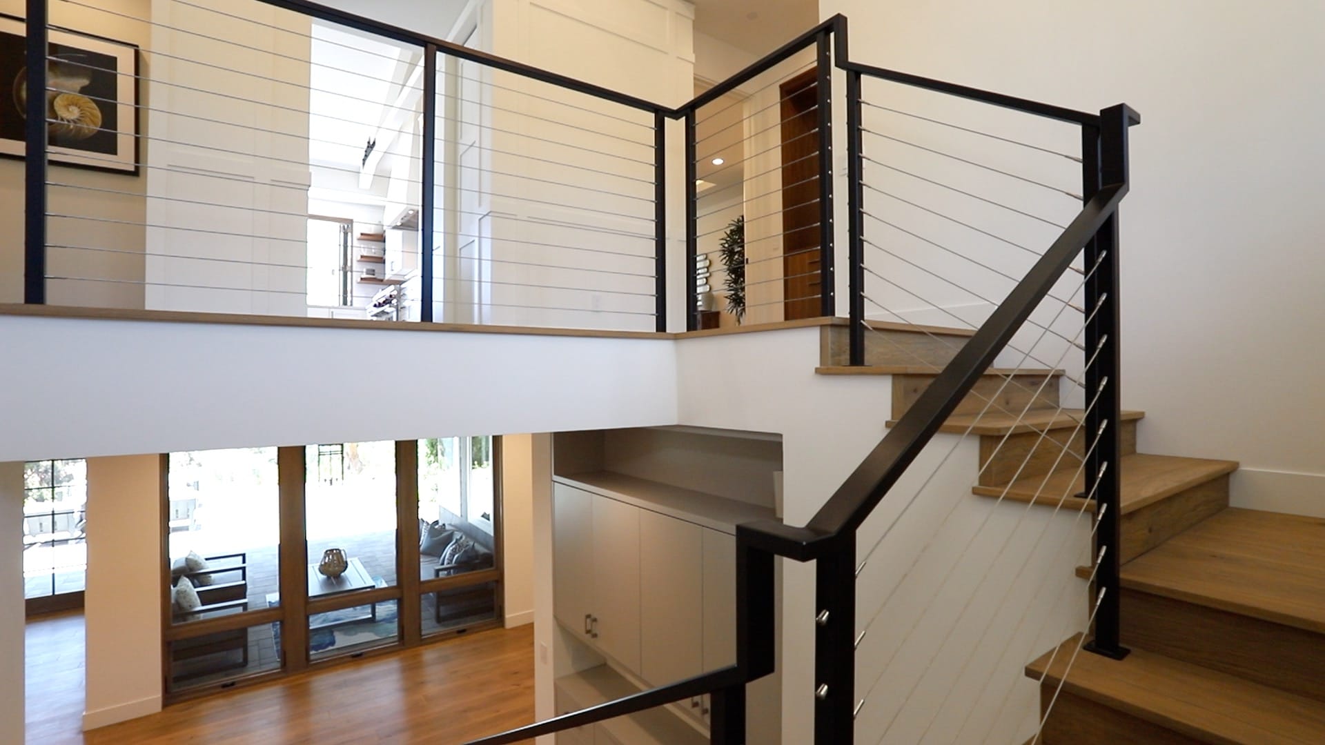 Solid Wood Interior Stair Design in Laundry Room